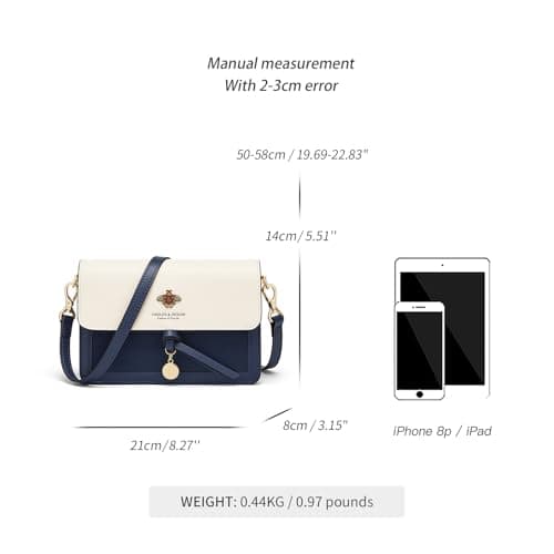 Cnoles Crossbody Bags for Women Leather Small Cell Phone Purses for Lady Mini Travel Purse Shoulder Bag with Adjustable Strap - Thumbnail 3