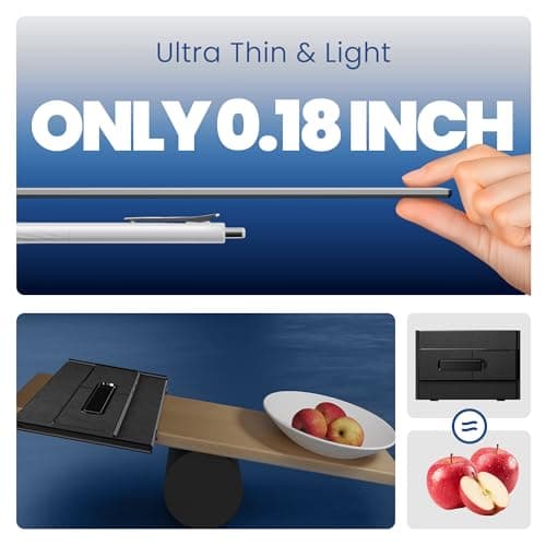 Laptop Screen Extender, Ultra-Thin 15.3" FHD 1200P 16:10 Portable Monitor for Laptop, Lightweight Dual Monitor Extender Plug & Play for 14.2"-17.3" Laptops, Compatible with Wins/Mac/Chrome/Linux - Thumbnail 2