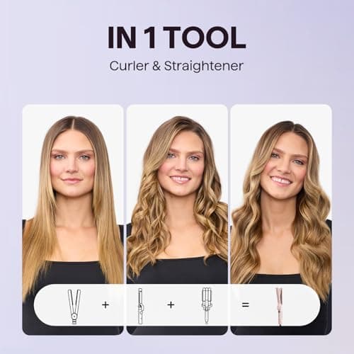 Wavytalk Airflow Styler Whirlwind Curl, Hair Straightener and Curler 2 in 1, Upgraded Curling Iron & Flat Iron Achieve One Pass Curl, Less Damage to Hair - Thumbnail 2
