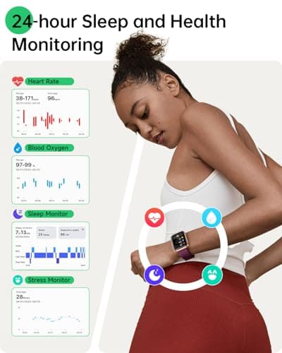 Smart Watches for Women, 1.83" Alexa Smart Watch for Android Phones & iPhones with Calls/Messages, 120+ Sport Modes Fitness Watches for Women Men with Heart Rate Monitor, Sleep/Activity/Health Tracker - Thumbnail 3