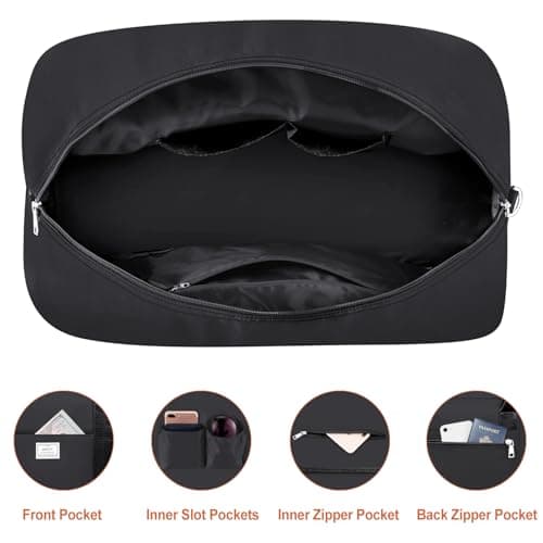 IBFUN Weekender Bags for Women, 3PCS 21" Large Travel Duffle Carry On with Crossbody Bag & Toiletry Bag, Water-Resistant Shoe Compartment, Trolley Sleeve, for Business Weekend Overnight Trips - Thumbnail 5