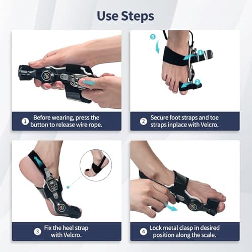 Kutain Upgraded Bunion Corrector for Women and Men, Orthopedic Bunions Correction with Non Slip Big Toe Straightener, Adjustable Bunion Splint Suitable for Left/Right Feet Pain Relief (1PCS) - Thumbnail 5