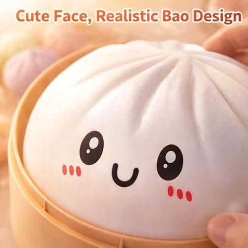 Mystery Dumpling Squishy, 4 Inch Jumbo Dumpling Stress Ball, Squishy Bun, Anxiety Relief Fidget, Soft Squeeze Decompression Dough for Adults Classroom Prizes & Party Favors - Thumbnail 3