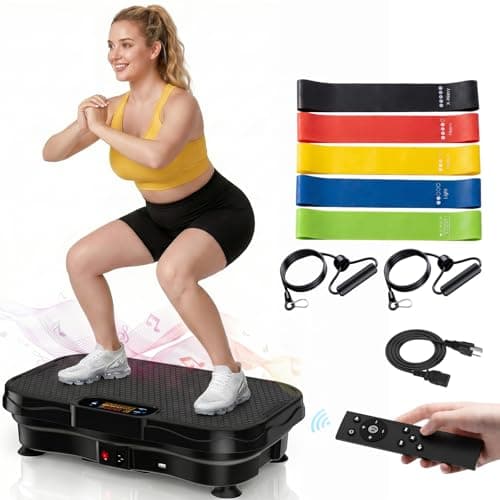 Furaso Vibration Plate Exercise Machine, 200 Speed Levels Full Body Workout Bluetooth Vibrating Plate for Lymphatic Drainage Weight Loss Fitness, 450 Lbs Capacity Shake Board for Gym/Home/Office