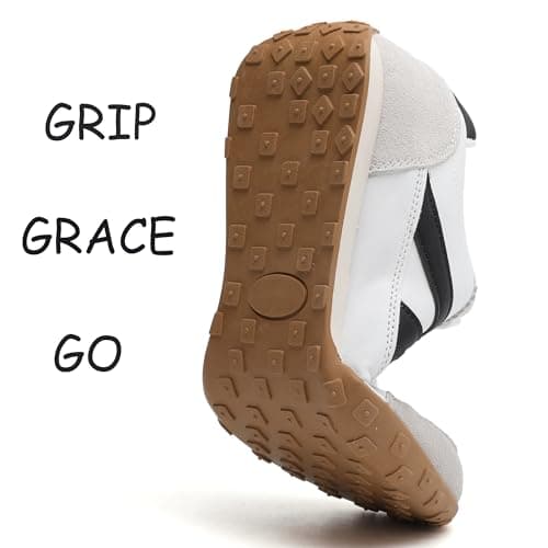 Foiola Womens Sneakers Comfortable Lace up Tennis Shoes Casual Business Walking Shoes Slip on Women's Fashion Sneakers White - Thumbnail 5