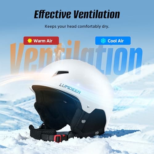 LUMDEER Ski Helmet, UV Protection Snowboard Helmet, Certified Ajustable Snow Sport Helmets for Men Women Skiing, Skating, Snowboarding - Thumbnail 3