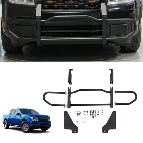 Maxzina Bull Bar Compatible with 2022-2024 Ford Maverick XLT (Not for 2025+) Front Bumper Carbon Steel Bolt-On Grill Bar Bumper Grille Brash Gurad for 2023 Maverick Accessories (Not for FX4 Package)
