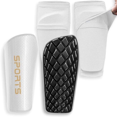 LPONJAR Soccer Shin Guards for Kids Youth Adults - Shin Pads and Sleeves with Optimized Insert Pocket for Boys Girls Men Women for Football Games - Protective Soccer Equipment - Image 1