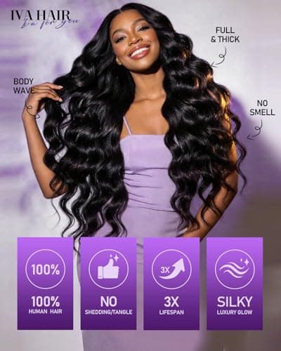 IVA 16A Body Wave Bundles Human Hair, 100% Raw Human Hair Bundles 22 24 26 28 Inch, Triple Lifespan, No Tangle No Shedding, Repeated Washes Maintain Silky Texture - Thumbnail 2