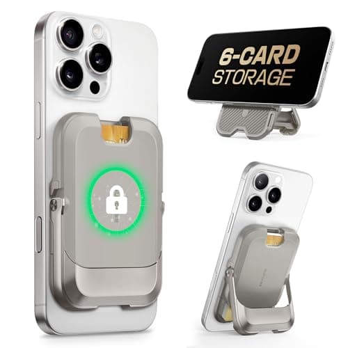 SUPCASE for MagSafe Wallet with Stand, Magnetic Wallet for Men Women, [Hold 6 Cards] [RFID Blocking] [Strong Magnetic Lock] Phone Stand Card Holder for iPhone 17/16/15/14/13/12 Series, Frost Gray - Image 1