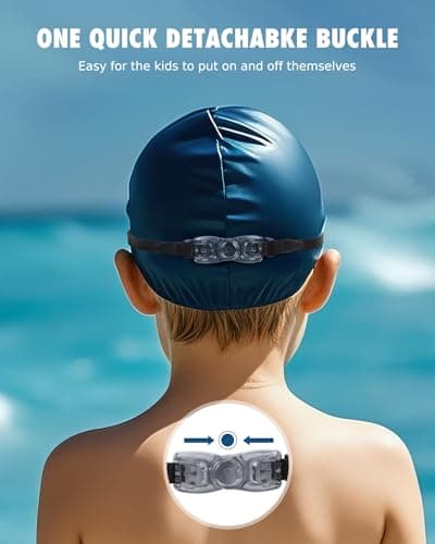 Aegend Swim Goggles for Kids Youth 3-14 Anti-Fog Anti-UV Comfort Fit Goggles for Swimming - Thumbnail 6