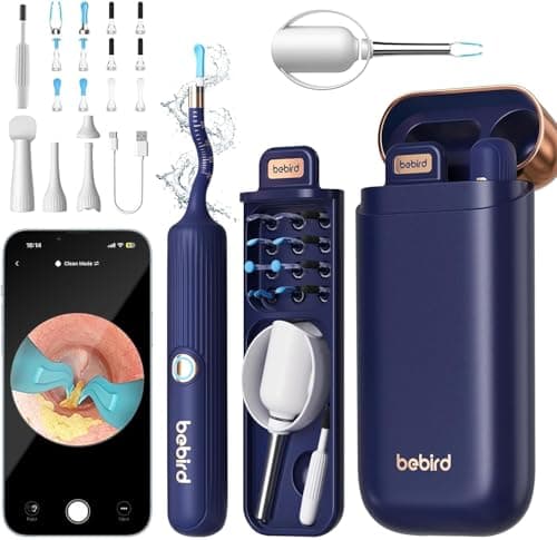 Earsight Plus E33R Ear Wax Removal Tool Camera, FSA HSA Eligible Items, Ear Cleaner with Flexible Ear Camera Otoscope, Visual Ear Pick Tweezers Wax Remover, Ear Cleaning Kit for Family by Bebird - Image 1