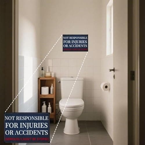 Carastora Funny Metal Tin Sign – Vintage Wall Decor for Garage, Bar, Man Cave, or Workshop, Humorous Warning Style Plaque, 12x8 Inch - Thumbnail 2