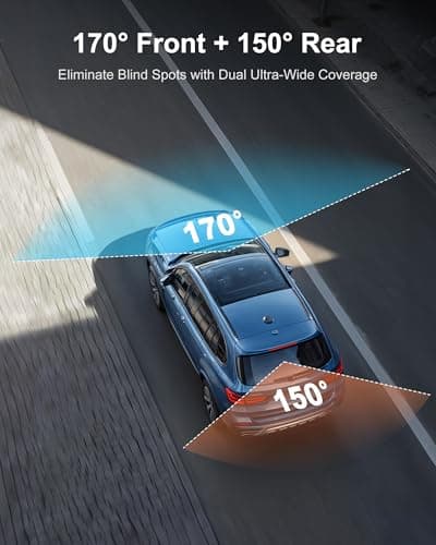4K Dash Cam Front Rear, Dual Dash Camera for Cars Built in 5GHz/2.4GHz WiFi GPS Dashcam with G-Sensor 24H Parking Monitor Loop Recording WDR Night Vision 170° View Angle APP Control Free 64GB SD Card - Thumbnail 6