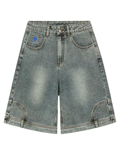 Aelfric Eden Washed Reverse Jorts Mens Casual Denim Shorts Loose Fit Baggy Jean Short Streetwear Trendy Outfits - Image 1