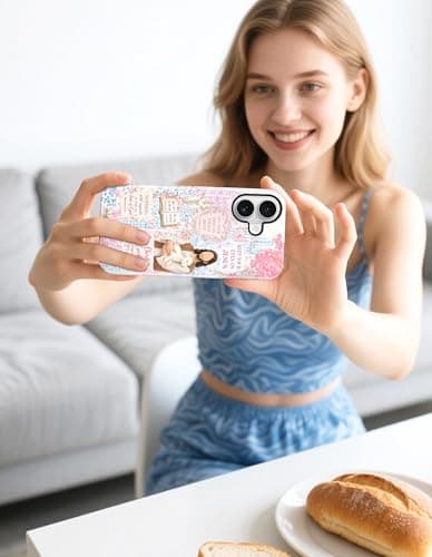 Aitipy Compatible with MagSafe Christian Collage Case for iPhone 17 Pro, Cute Magnetic Aesthetic Blue Pink Jesus Soft TPU and Hard PC Shockproof Protective Phone Cover for Women Girls - Thumbnail 6