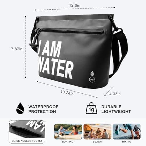 UOEPOWA 6L Water-Resistant Travel Pouch, Splashproof Zipper Toiletry Bag, Lightweight Splash-Resistant Organizer for Beach, Pool, Travel Essentials - Thumbnail 3