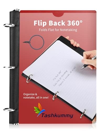 Tashkummy 360° Pivotable 3 Ring Binder, Upgraded Foldable Binders 1 inch 4 Pack, Thin Small Three Ring Binder Fits 8.5" x 11", for Home, School and Office Binders Supplies - Thumbnail 4
