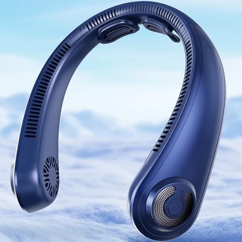 AUIIAH Neck Fan - Portable Personal Cooling Bladeless Around the Neck Fans that Blow Cold Air Rechargeable with 5 Speeds, Neck Support for Hot Flashes, Disneyland, Travel, Cooler Gift for Women Men - Image 1