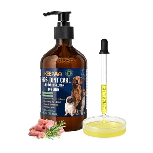 KEEPAW Liquid Hip & Joint Supplement for Senior Dogs 16 fl oz with Dropper