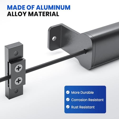 RVSNAIL 2-in-1 Aluminum RV Screen Door Handle Grab Bar with Automatic Closer, 16.5" Push Pull Bar, Adjustable Tension, Easy Install, Works with Most RV Camper Travel Trailer, Black - Thumbnail 4
