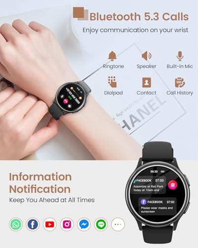 Smart Watches for Women & Men(Answer/Make Calls), Activity Smart Watch with 24/7 Heart Rate/Sleep Monitor/400+ Watch Face/70+ Sport Modes/IP68 Waterproof Fitness Tracker Smartwatchfor Android & iPhone - Thumbnail 4