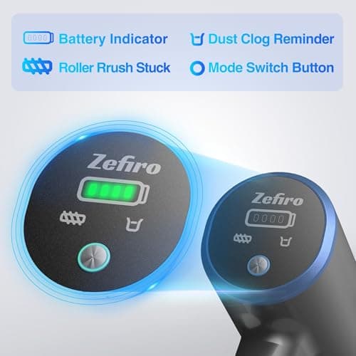 Zefiro Cordless Vacuum Cleaner for Home,450W /40Kpa 50Mins Stick Vacuum,Anti-Tangle 1.5L Dust Cup, Rechargeable Wireless Handheld Vacuum for Pet Hair/Carpet/Floor - Thumbnail 5