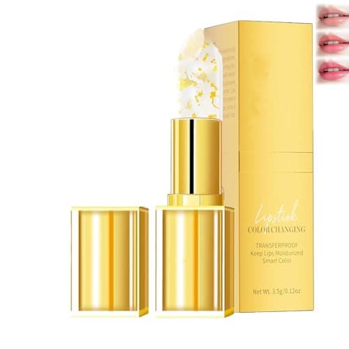 URABOS Coellyo Lipstick,Coellyo True Tone-Ph Adjusting Lipstick,Transferproof Color-Changing Lip stick for Women,Gold Foil Clear Lip stick That Changes Color,Long-Lasting Moisturizing (1PCS)