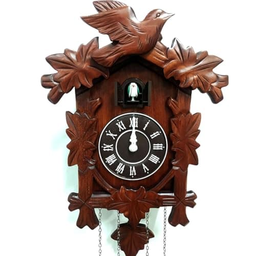 Rylai Vintage Cuckoo Clock Handcrafted Wooden Wall Clock for Home Décor - Thumbnail 4