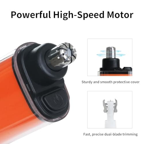 JERBEST Electric Nose Hair Trimmer for Women Men, Rechargeable Mini Travel Trimmer for Nose and Ear Hair Clippers Portable Trimming with LED Display - Thumbnail 2