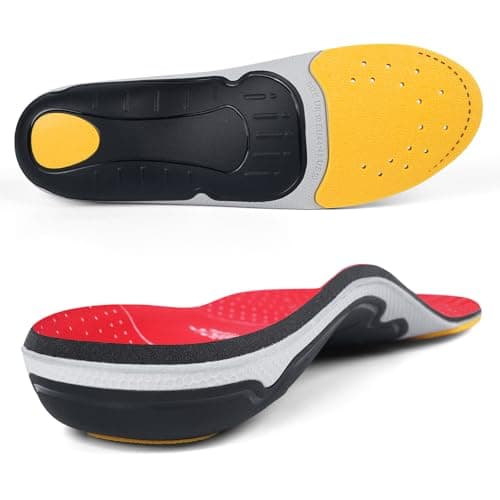 STSVZORR 240 lbs+ Plantar Fasciitis Insole Arch Support Insert Foot Pain Relief Women, Men Orthotic Insole Flat Feet Heel Spur Comfort Standing All Day, Work Boot Shoe Insole, Size 6-250MM - Image 1