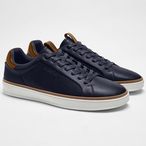 Coostar Mens Casual Shoes Comfortable Dress Sneakers Classic Lace-up Shoe Lightweight Navy Size 9 - Thumbnail 3