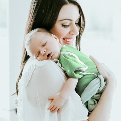 ANYEDDE 2-Pack Newborn Swaddle Sleep Bag - Baby Swaddle 0-3 Months, Arms Up Swaddles with Cuff Removable Design, Green Leaves, 100% Cotton Newborn - Thumbnail 2