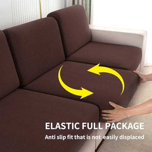 UWWGKK Modular Sofa Cover Sectional Couch Slipcovers for Dogs Pet Friendly - Thumbnail 4