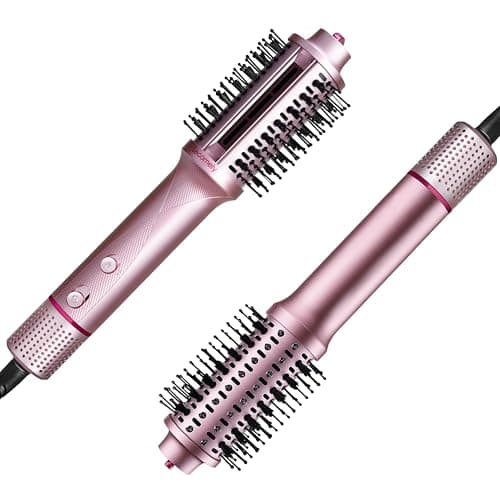 Lecomely 3 in 1 Travel Hair Dryer Brush, Lightweight Blow Dryer Brush in One for Faster Dry & Style, Blowout Hot Air Brush, One Step Straightener Volumizer with Millions Negative Ions for Smooth - Image 1