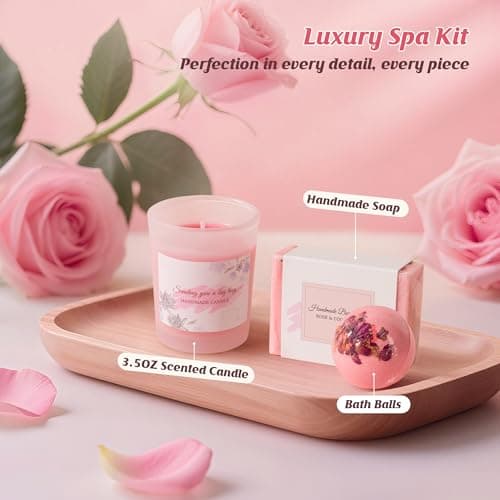 Get Well Gifts Set for Women, Self-Care Get Well Soon Gifts Birthday Gift box, Spa Unique Box Feel Better Care Package, Thinking of You Gift Baskets Gifts for Mom, Wife, Sister, Grandma Friends - Thumbnail 5