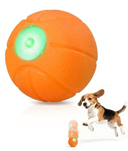 Petbobi Interactive Dog Ball, Moving & Vibrating Automatic Dog Toy, Thick TPU Basketball Design, USB Rechargeable, Washable & Chew-Resistant Self-Moving Dog Toy for Small Medium Dogs - Image 1