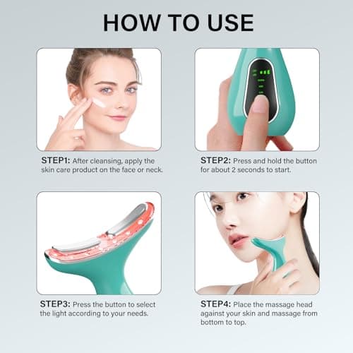 Facial Massager, Portable Face Neck Massager Wand for Skin Care - Thumbnail 4