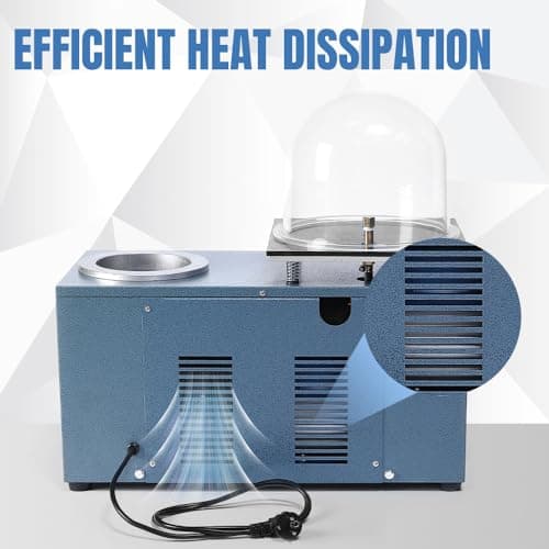lakimi Vacuum Investing Casting Machine 2L - Vacuum Machine with 3 CFM Pump & Bell Jar for Jewelry Casting Molds Processing CM01 110V，LK-CM01 - Thumbnail 6