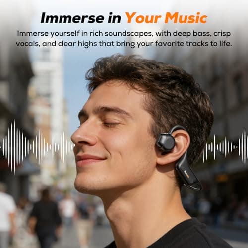 VibeLens MusicCam World’s 1st Bone Conduction Headphones with Camera, Hand-Free POV Camera Headphones, IP68 Water & Sweat Resistant, AI Functions, Open-Ear Bluetooth Wireless Sport Earphones with APP - Thumbnail 3