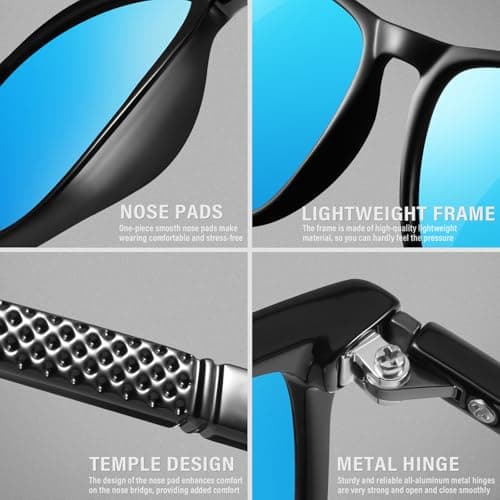 YDAOWKN Polarized Sunglasses for Men, Lightweight Sun Glasses With UV Protection for Driving Fishing Golf - Thumbnail 4