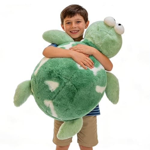 Divtada Cute Turtle Plush Pillow, 35 inch Large Ocean Turtle Plushies Body Pillow, Soft Turtle Stuffed Animal, Cute Stuffed Turtle, Huggable Tortoise Toys Doll for Kids