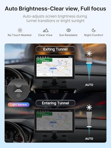 【Full Android | 4G LTE】 Portable CarPlay Screen for Car, Supports for Netflix/YouTube, 9″ QLED Smart Wireless CarPlay & Android Auto with Backup Camera, AI Skills & GPS/Dual Bluetooth/Mirror Link - Thumbnail 6