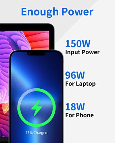 16-in-1 Universal Docking Station for All Laptops with 150W Power Adapter, Triple Monitor for Mac, Windows, ChromeOS, Linux, Dual HDMI, DP, 10Gbps USBC USBA, Gigabit Ethernet, SD/TF, Audio - Thumbnail 5