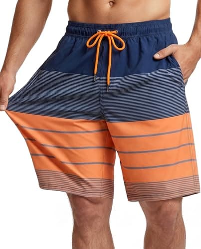9 Inch Men Swim Trunks with Mesh no Compression Liner Male Swimwear Bikini Brief Swimsuit Bathing Suit Beach Board Surf Water Shorts Traje De Baño Para Hombre Ropa Deportiva Chores Pantalonetas Shores - Image 1
