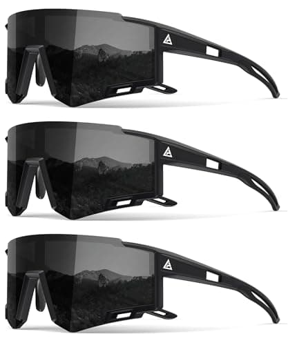 NSSIW Kids-Sunglasses Sports Sun Glasses: Youth Baseball Sunglasses Shades for Boys Girls UV400 Cycling 3 Pack Age 6-16 - Image 1