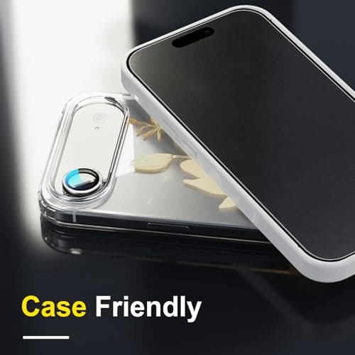 YWXTW 2 Pack for iPhone Air Matte Screen Protector 6.5 Inch + 1 Set Camera Lens Protector, [1S Pull-Out] Anti Glare Anti Fingerprint Air Glass Screen Protector, Bubble Free, Smooth as Silk - Thumbnail 6