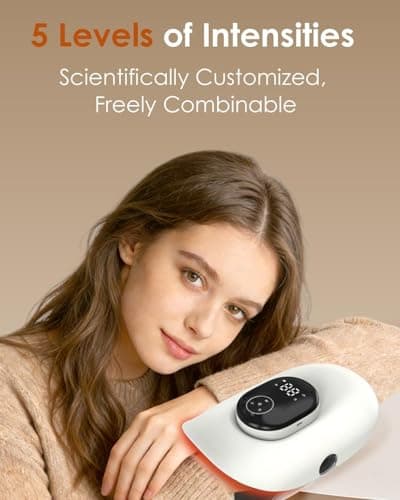 Heated Hand Massager with Finger Stretch Massage&Air Compression,4 Massage Modes,5 Intensity Levels,3 Heat Settings,Rechargeable Hand Massager for Palm&Fingers,Electric Hand Compression Massager - Thumbnail 4