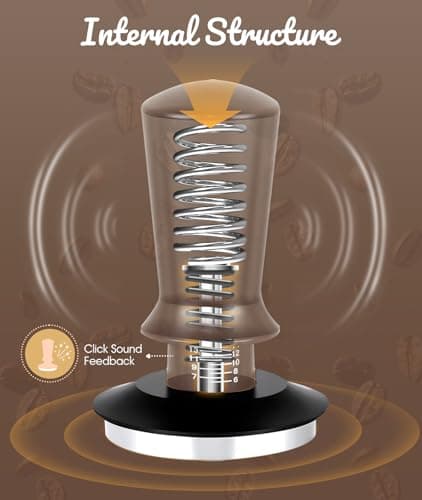 Irosiy 58MM Espresso Tamper - Professional Coffee Press with Non-Slip Base, Calibrated Pressure, Ergonomic Handle for Barista & Home Brewing (Black) - Thumbnail 4