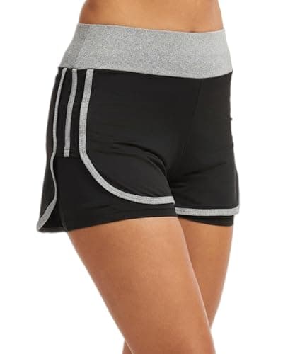 RanZZRan Women's 2-in-1 Running Shorts with Built-in Shorts Liner - High Waisted Athletic Shorts with Pocket, Quick Dry